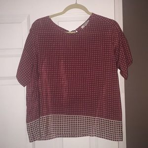 Silk tie back t shirt blouse
